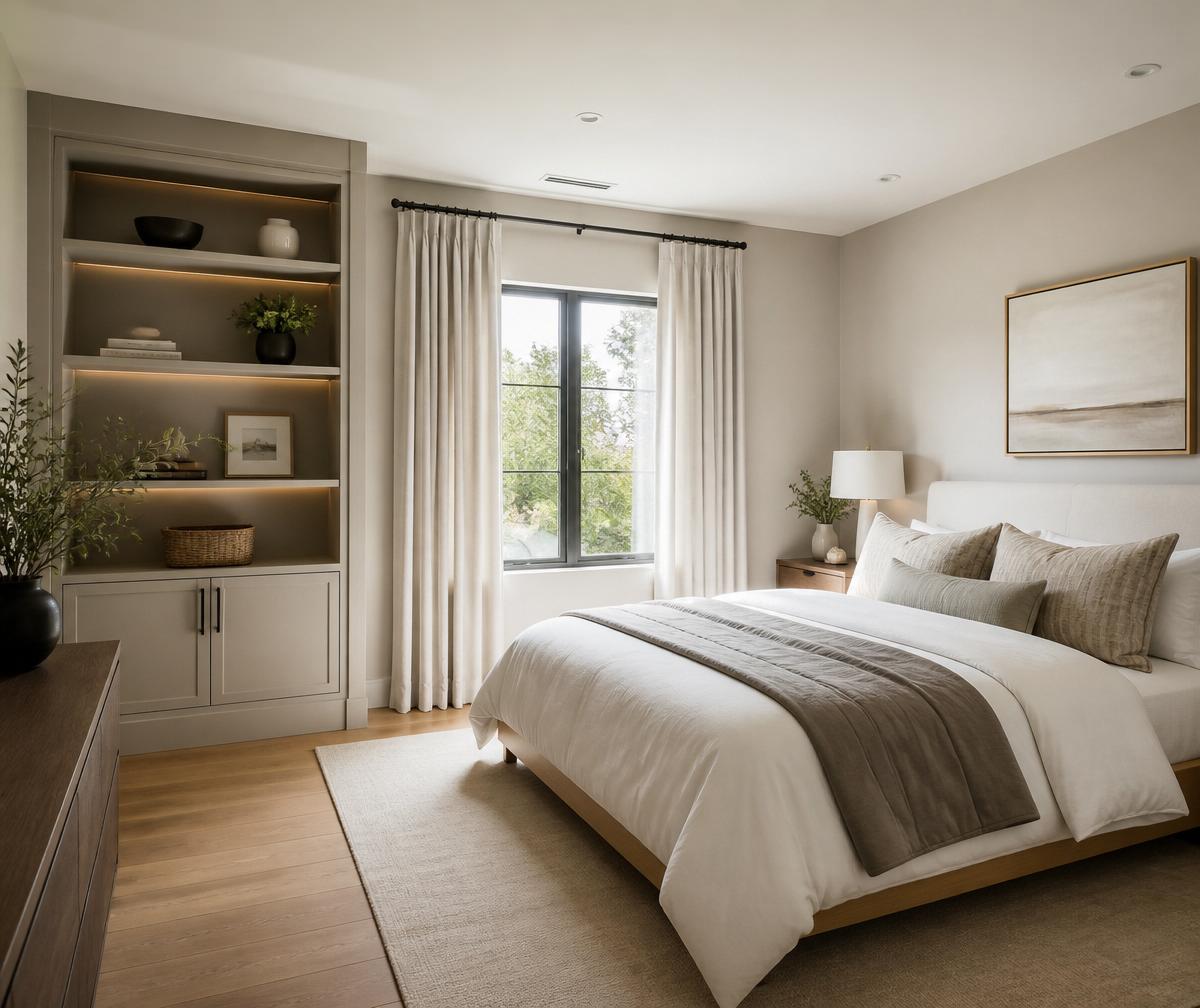 Bedroom & built-ins